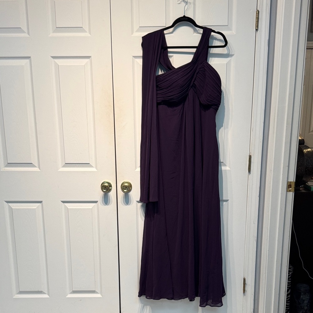 Ever Pretty One Shoulder Purple Dress